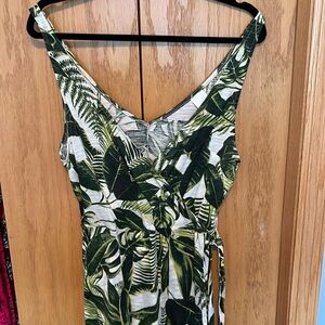 H&M size M summer dress palm print